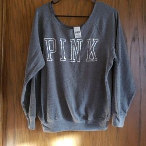 Off the shoulder Pink sweatshirt